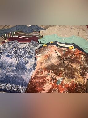 8 women’s shirts size 2X like new